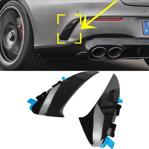 Glossy For Mercedes C118 CLA35 CLA45 CLA180 CLA200 CLA250 AMG Car Body Rear Bumper Trim Lip Spoiler Side Fender Canard Splitter