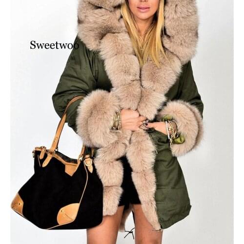 Cotton Jacket Women Winter Coat Warmness Plus Size Black Overcoat Parka Basic Jackets Thick Fleece faux Fur Hood Outwear