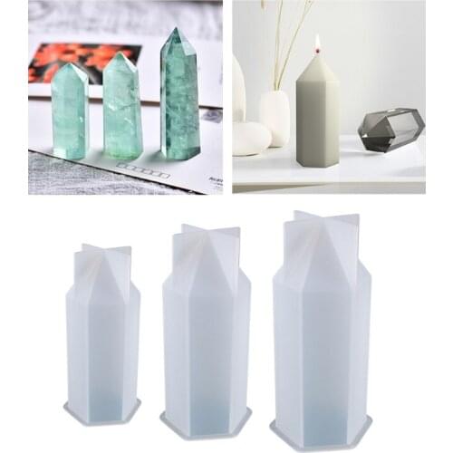 Crystal Point Tower Epoxy Resin Mold Aromatherapy Plaster Candle Silicone Mould DIY Crafts Jewelry Home Decoration Casting Tool