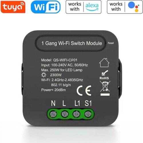 QS-WIFI-CP01 Tuya WiFi Intelligent Switch Module Intelligent Home Switch Conversion Module 1 Gang Module Device Sharing Timing