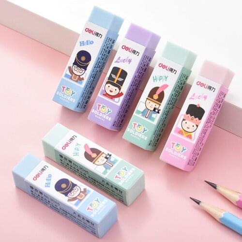 36Pcs Candy Colors Eraser Soft PVC 4B Pencil Rubber Correct Writing Mistake School Test Draw Design Wipe Clen Homework 3045
