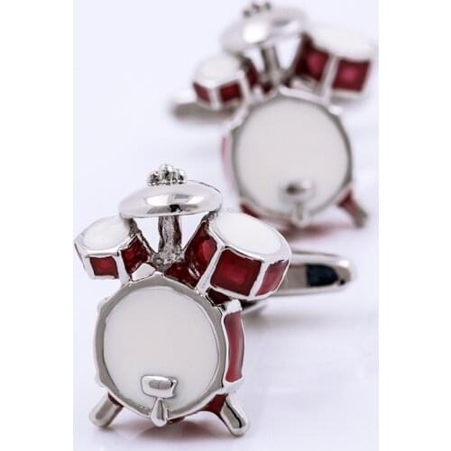 KFLK jewelry brand mens shirt cuff button red drum set button giving gifts to marry cufflinks 2020 new products