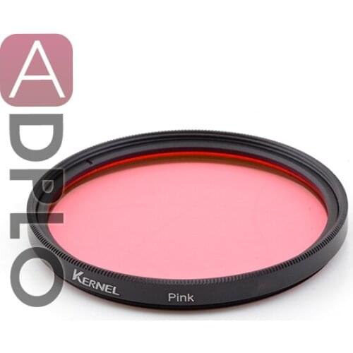 55MM/77MM Accessory Complete Full Color Special Filter for Digital Camera Lens Pink