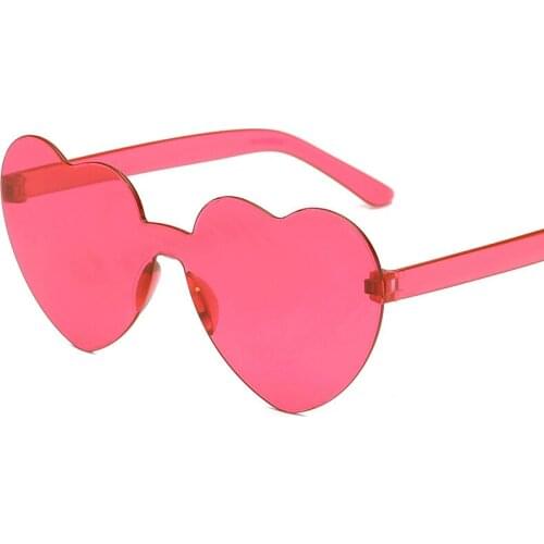 Love Heart Sunglasses Women Fashion Cute Sexy Retro Cat Eye Vintage Cheap Sun Glasses Red Female Driver Goggles