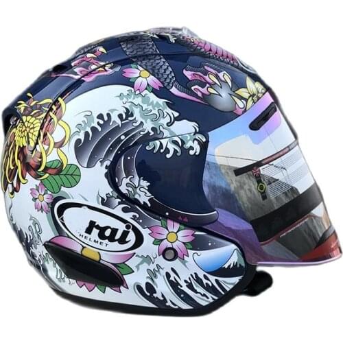 ECE Approved Motorcycle Half Face Helmet Racing Antifog Casco Kask Safety Helmet Unisex Summer Season Men Helmet