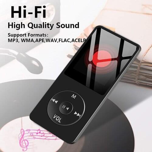 MP3 Player 16G Portable MP3 Music Player Hi-Fi Rechargeable Sport Audio Video Player with Earphone WMA WAV Music Players