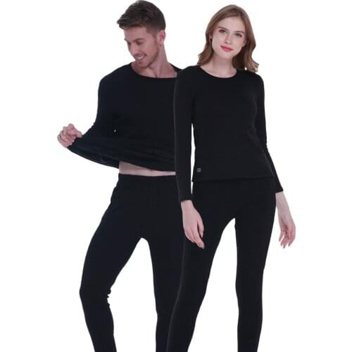 Men Winter USB electric themal underwear Washable Heating Clothing For Sports Hiking Climbing Ski