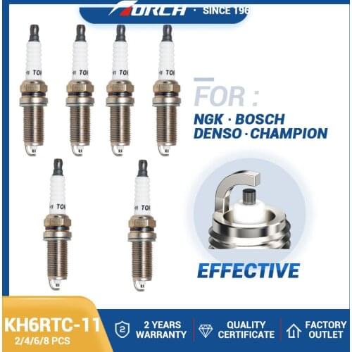 Original TORCH Spark Plugs KH6RTC-11 for Bujia 90919-01235 K20HR-U11 for Toyota Land Cruiser Prado FJ 4Runner Fortuner Tacoma