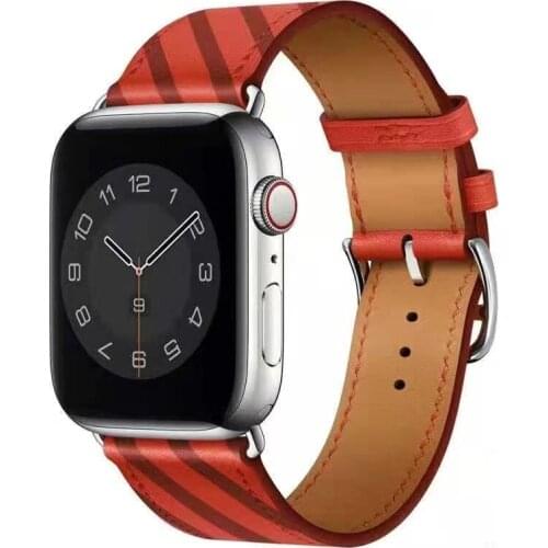 Leather strap for Apple watch 6 5 4 SE band 44mm 40mm Head layer cowhide replacement bracelet strap for iwatch 3 2 1 42mm 38mm
