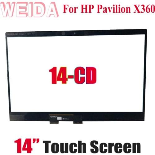 WEIDA Touch Digitizer For HP Pavilion X360 14-CD 14 CD Series 14M-CD Laptops Touch Screen Replacemnt Panel 14"