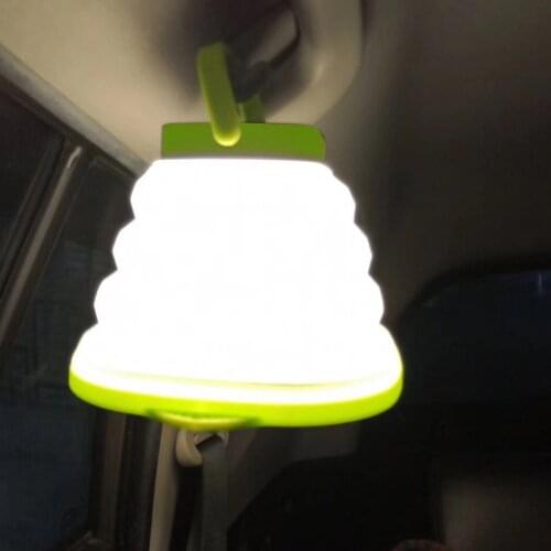 USB Rechargeable Camping Light Solar Powered Lantern Foldable Waterproof Portable LED Mini Hanging Flashlight Solar Tent Lamp