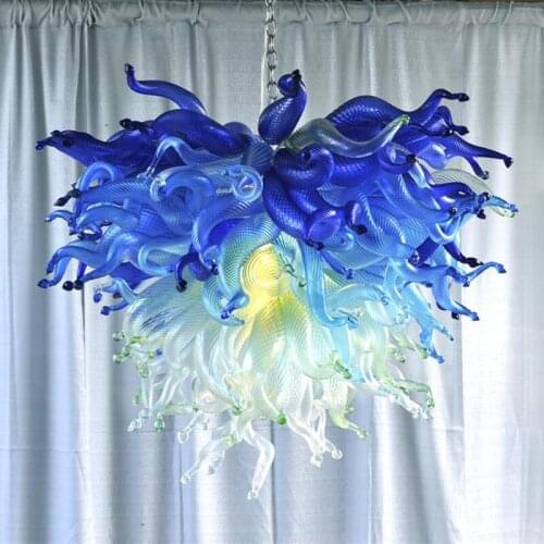 Lustre Lamps Clear Hand Blown Glass Chandeliers European Murano Type Home Art Decoration Lighting Modern Design Style Chandelier