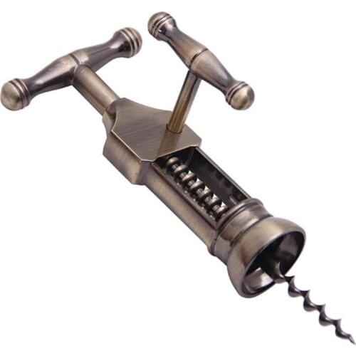 Vintage Wine Bottle Opener Zinc Alloy Corkscrew Bronze Color Cork Puller Remover Champagne Red Wine Opening Tools Barware