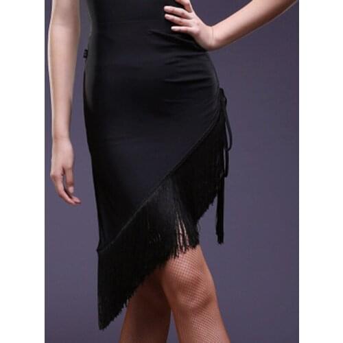 Fringe Latin Salsa Tango Rumba Cha Cha Ballroom Dance Dress Skirt Square Dance Red Black Latin Clothes Women Latin Dance Dress 9