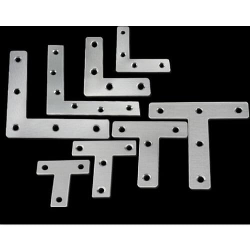 1PC 90Degree Joint Board Plate Corner Angle Bracket Connection Strip for Aluminum Profile 2020/3030/4040 L/T/Cross 4 hole 5 hole