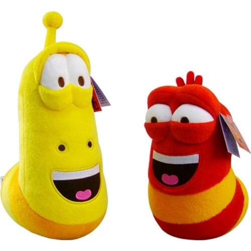 10cm LARVA Plush Toys Yellow Insect Red Insect Hot Cartoon Larva Toys Stuffed Doll K0246