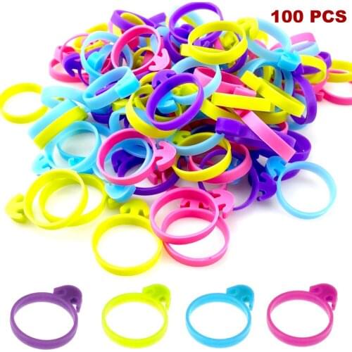 100Pcs Pastry Bag Ties,Piping Bag Ties Reusable Baking Silicone Cake Decorating Bag Ties for Baking Cupcakes and Cookies