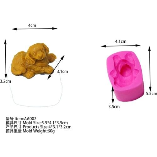 3D puppy silicone mold handmade soap mold DIY soap soap mold