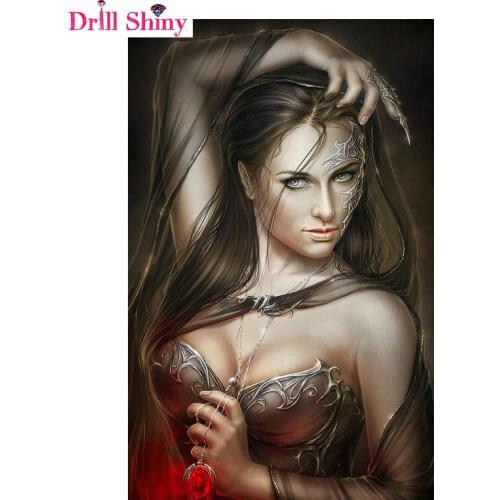 5D Diy Diamond Painting Skull Cats Woman Cross Stitch Horror Halloween Needlework Home Decorative Full Square Diamond Embroidery