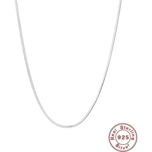 925 Sterling Silver Long Snake Necklace Chain For Women Men Couple Personalized Statement Vintage Choker Fine Silver Jewelry