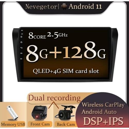 For Mazda 3 2004-2013 Maxx Axela Android 11 Car DVD GPS Radio Stereo WIFI Free MAP Quad Core 2 din Car Multimedia Player