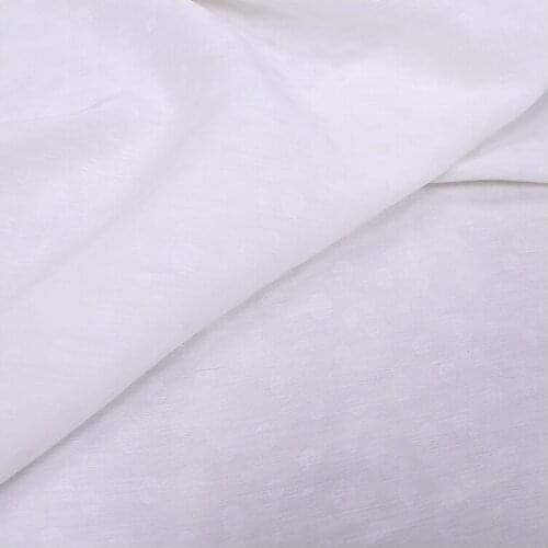 White Cut Flower Silk Linen Fabric Blended Mulberry Silk Jacquard Silk Linen Dress Diy Silk Fabric