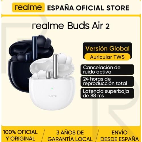 Global Version realme Buds Air 2 Active Noise Cancellation TWS Wireless Bluetooth Earphone 24 hours Total Playback Earphones