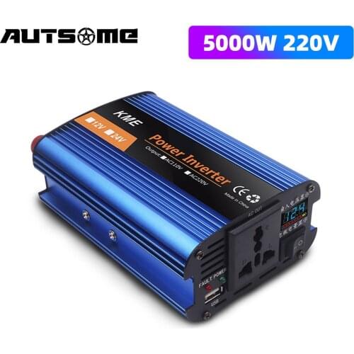 Car Inverter 12V 220V 5000W Power Inverter Voltage Convertor Transformer 12/24V to 220V Inversor Modified Sine Wave