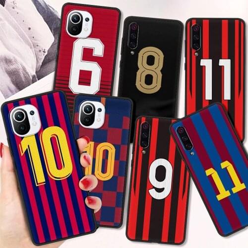 Player Numbers Fundas Shockproof Case For Xiaomi Poco X3 NFC M3 Pro Bag TPU Soft Cover For Redmi 9T 11 Note 10 10T Lite 5G Shell