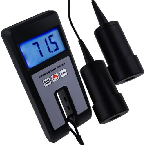 Digital Handheld Window Tint Film Meter 10mm LCD Display Visual Light Transmission (VLT) Translucent Glass Plexiglass Plastic