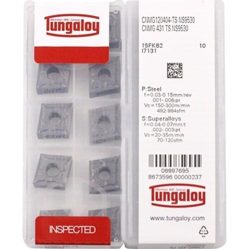 CNMG120404-TS NS9530 100% Original TUNGALOY carbide insert with the best quality 10pcs/lot free shipping