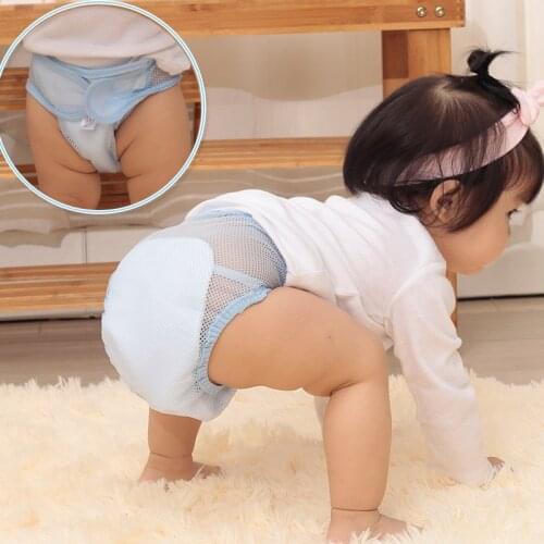 Baby Summer Nappies Mesh Breathable Pants Comfortable Washable Reuseable Infant Diaper AN88