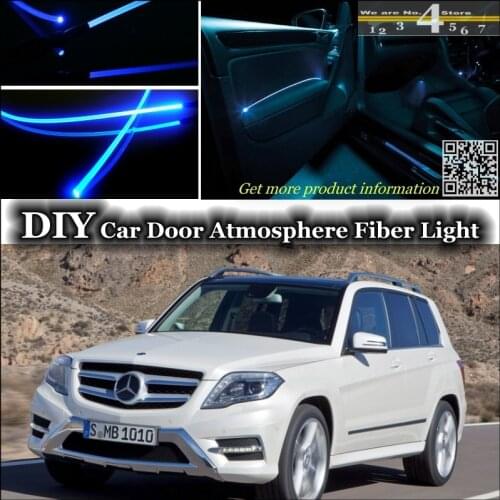 For Mercedes Benz MB GLK 2008~2015 interior Ambient Light Tuning Atmosphere Fiber Optic Band Lights Door Panel illumination