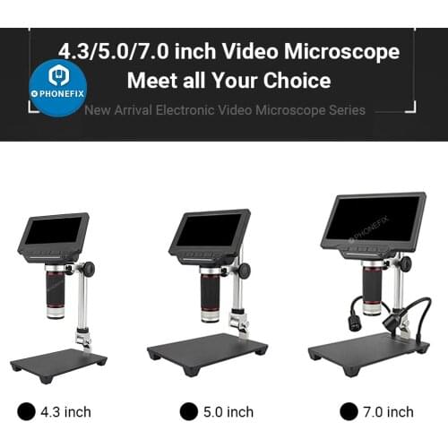 1000X 4.3/5.0/7.0 inch LCD Digital USB Microscope Magnifier Electronic USB Endoscope Camera Video Recorder for Repair Soldering