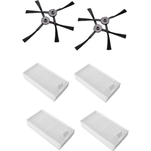 4x Robot HEPA filter + 4x Side Brush for IBoto Aqua X310 robotic Vacuum Cleaner Parts