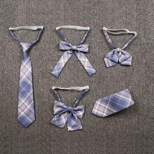 Preppy Style Purple School Uniform Bow Tie Orthodox JK Plaid Bow Tie Japanese School Student Bow Tie Adjustable
