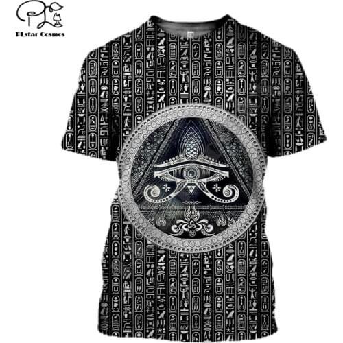 Ancient Horus Egyptian God Pharaoh Anubis face 3d Printed T-shirt Men for Women t shirts Streetwear style-5 Drop shipping