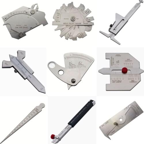 Welding Gauge Inspection Gage Weld Seam Bead Fillet Crown Test Ulnar Ruler Degree Angle Measure tool HI-LO Pipe Feeler Gauge