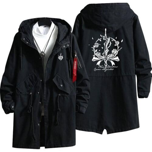 New Fate zero Nero saber Hoodie cosplay Anime fgo trench coat Men fashion Fall wintercotton zipper Overcoat Jacket