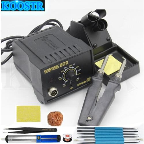 Soldering Repair Rework Station Electric Constant Temperature Double Iron Tongs Foot IC Chips Dual Soldering Pen GORDAK 902