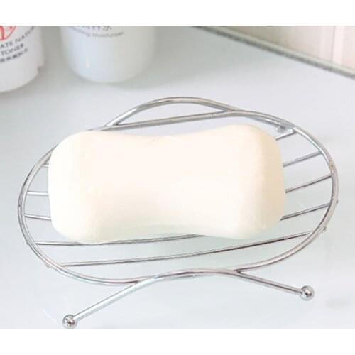 1Pc Stainless Steel Soap Dish Bathroom Storage Soap Rack Plate Box Container Bathroom Storage Rack Holder Accessories