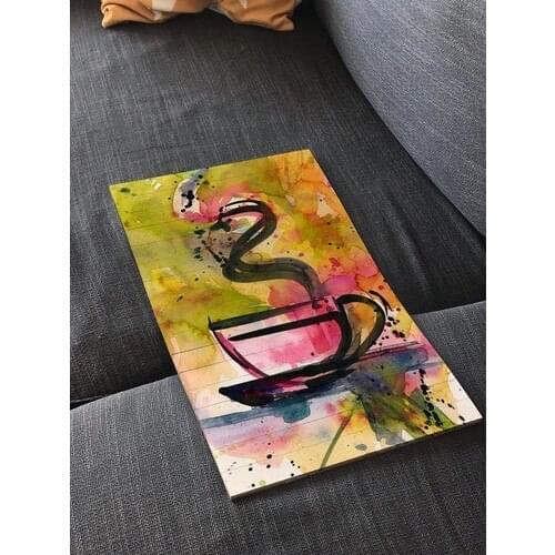 Printed Wooden Seat Edge Tray Wooden seat stand