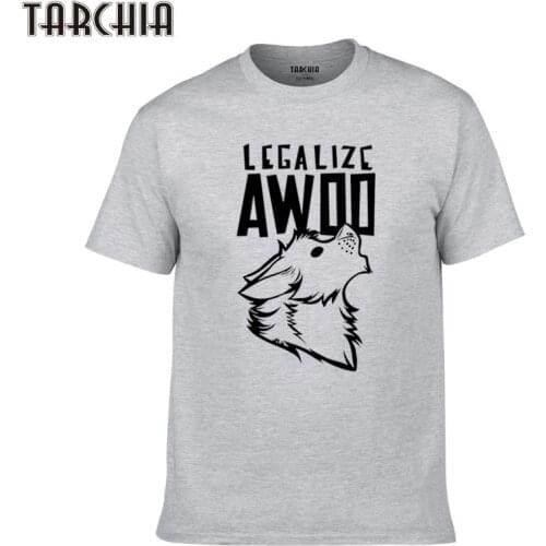 TARCHIA Casual Men Short Sleeve Plus Male Print Top Tee Homme Tshirt 2021 Legalize Awoo Boy New Brand t-shirt Cotton T Shirt