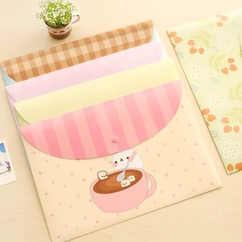 Durable Folder Snap Rabbit A4 File Bag Kawaii animal Document Organizer Storage bag Office School Supplies Stationery kids gift