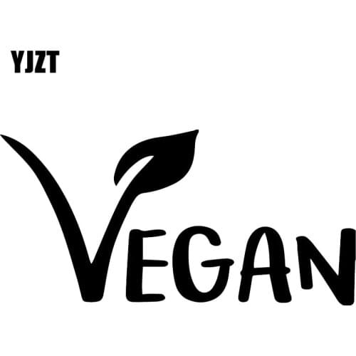 YJZT 16X7.9CM Vegan Plant Cover Scratches Decal Car Sticker Window Decoration Accessories C25-0355