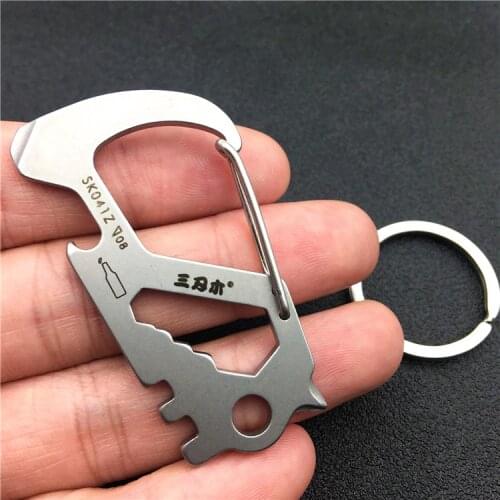 Sanrenmu SK041Z Multi Tool Outdoor EDC Tool Key Chain with Spanner Bottle Opener Screwdriver for Outdoors