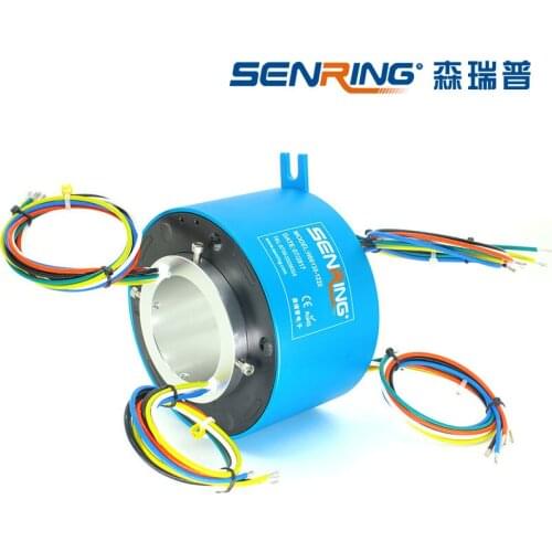 Through-hole Slip Ring Rotating Brush Collector Ring Conductive Slip Ring Bus Ring 12-way Aperture 80mm Industrial Grade