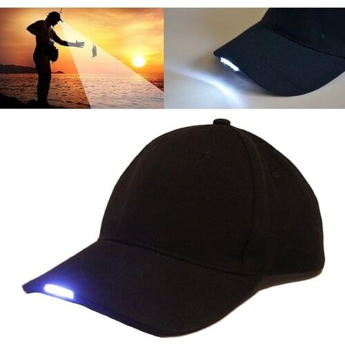 Super Bright LED Sport Cap Fashion Baseball Caps Fishing Jogging Reading Lights Caps Dark Luminous Cool Holiday Hat
