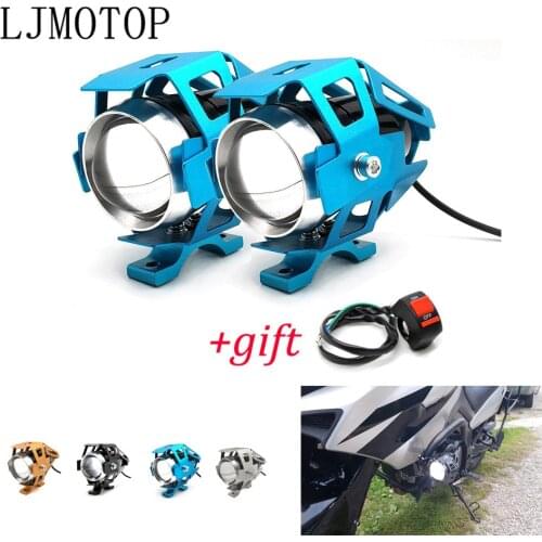Motorcycle 12V LED Headlights Auxiliary Lamp U5 Spotlight Motorbike For BMW K1200S K1300 S R GT K1600 GT GTL R1250GS R1200 R RT