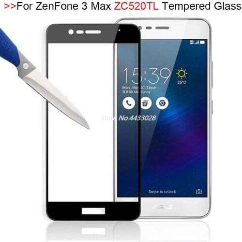 9H Tempered Glass For ASUS Zenfone 3 Max ZC520TL Full Cover Screen Protector For ZC520TL Coverage Protective Film Glass